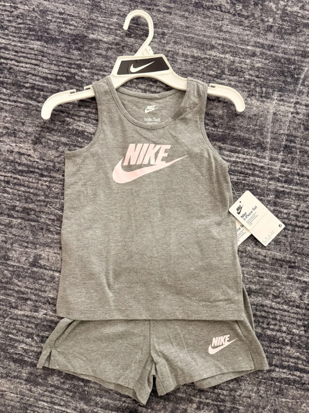 Nike Girls 2 Piece Carbon Heather Set